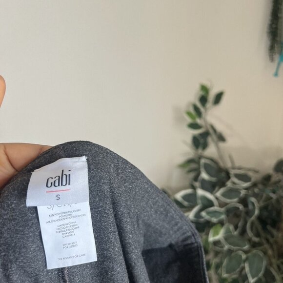 Cabi Style 3577 M'Leggings Size S Charcoal Gray Skirted Leggings Stretch - Picture 6 of 7